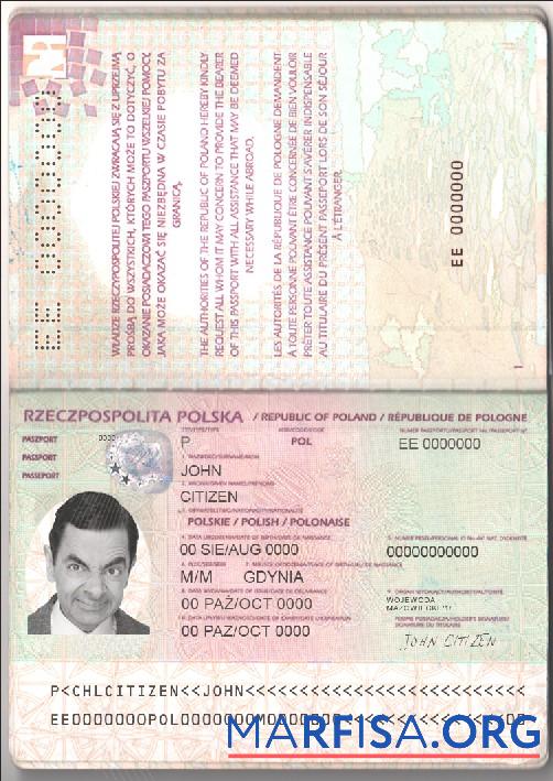 Downloadable Poland passport (2011 2018) example